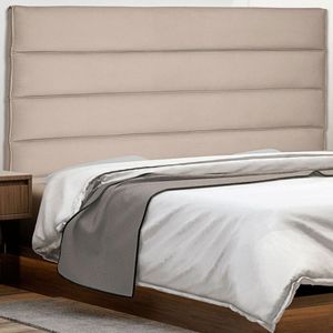 Cabeceira Casal Estofada Suede 140cm La Italiana Spezzia Bege