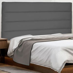 Cabeceira Casal Estofada Suede 140cm La Italiana Spezzia Cinza