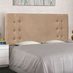 Cabeceira Solteiro Suede 90cm Genova Spezzia Bege