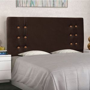 Cabeceira Casal Suede 140cm Genova Spezzia Café