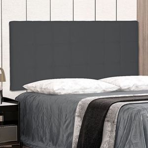Cabeceira Suspensa Casal 140cm Suede Verona Spezzia Cinza