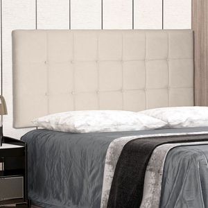 Cabeceira Suspensa Solteiro 90cm Suede Verona Spezzia Bege
