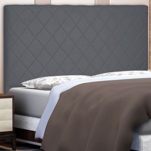 Cabeceira Solteiro Suede 90cm Esmeralda Spezzia Cinza