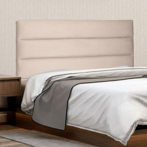 Cabeceira Suspensa Casal 140cm Suede La Italiana Spezzia Bege