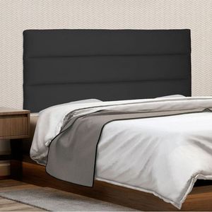 Cabeceira Suspensa Casal 140cm Suede La Italiana Spezzia Preto