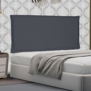 Cabeceira Suspensa Casal 140cm Suede Aquilla Spezzia Cinza