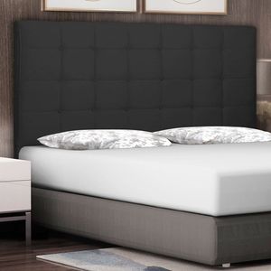Cabeceira Casal 140cm Suede Verona Spezzia Preto