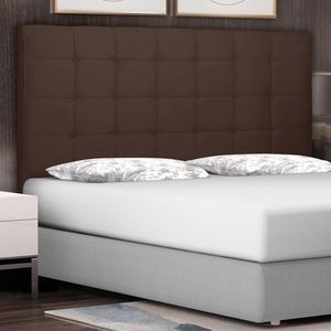 Cabeceira Casal 140cm Suede Verona Spezzia Café