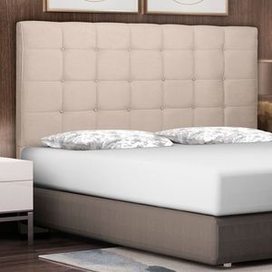 Cabeceira Casal 140cm Suede Verona Spezzia Bege