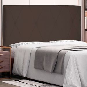 Cabeceira Solteiro Suede 90cm Aquilla Spezzia Café