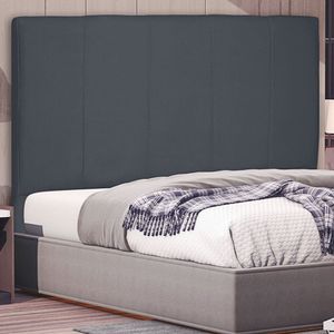 Cabeceira Casal Estofada Suede 140cm Ravena Spezzia Cinza