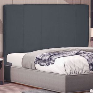 Cabeceira King Size Estofada Suede 195cm Ravena Spezzia Cinza