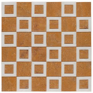 Pastilha Mesclada De Mármore 30,5cm X 30,5cm Glass Mosaic (placas) Branco