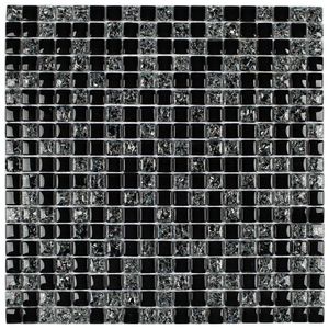Pastilha De Vidro Galliano Glass Mosaic 30cmx30cm (placas) Preto