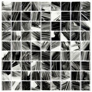 Pastilha De Vidro Cristal Glass Mosaic 29,2cmx29,2cm (placas) Preto