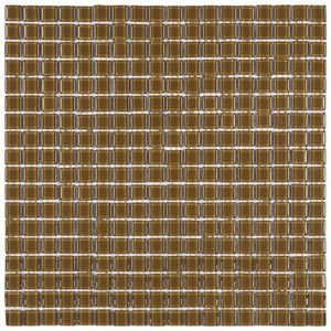Pastilha De Vidro Cristal Glass Mosaic 30cmx30cm (placas) Bege 3