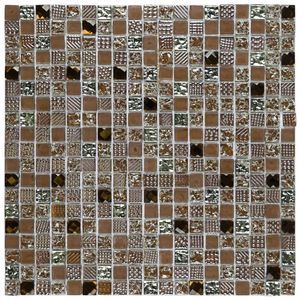 Pastilha De Vidro Diamond Glass Mosaic 31cmx31cm (placas) Marrom