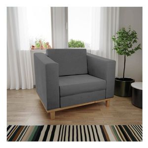 Poltrona Decorativa Corano Esper Maranata Estofados Cinza