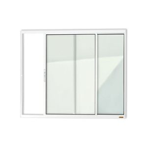 Janela Confort 2 Folhas Vidro Liso 80cm X 80cm Brimak Branco