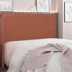 Cabeceira Solteiro 90cm Veludo Veneza Spezzia Cobre