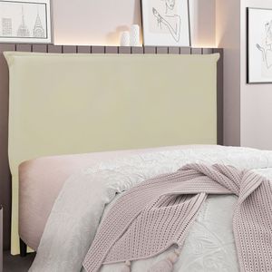 Cabeceira Solteiro 90cm Veludo Veneza Spezzia Bege