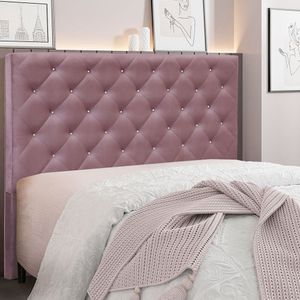 Cabeceira King 195cm Veludo Tânia Spezzia Uva