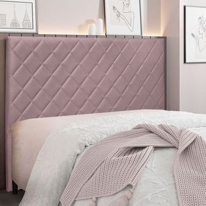 Cabeceira Casal 140cm Veludo Esmeralda Spezzia Lilás