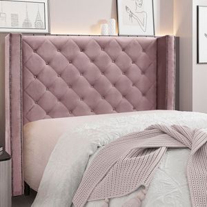 Cabeceira King 195cm Veludo Vicenza Spezzia Lilás