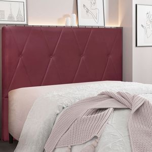 Cabeceira Queen 160cm Veludo Aquilla Spezzia Vinho