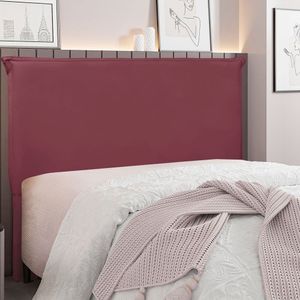 Cabeceira Casal 140cm Veludo Veneza Spezzia Vinho