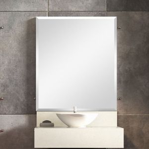 Conjunto Max Para Banheiro Espelho, Bancada Com Cuba Esculpida E Prateleira Em Porcelanato 60cm Blu Trufa