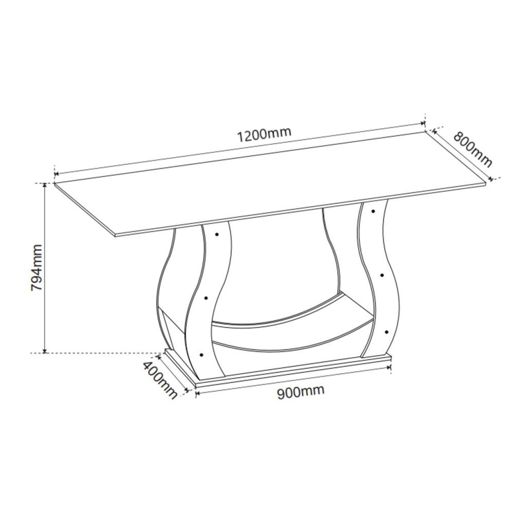 Conjunto Sala de Jantar Mesa Criare com 4 Cadeiras Venus Viero