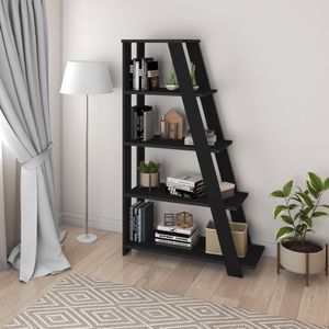 Estante Para Livros 5 Prateleiras Star Artany Preto