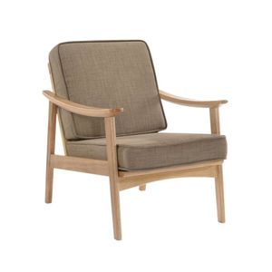 Poltrona De Madeira Natural Amy Rivatti Marrom