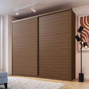 Guarda Roupa Casal 220X260Cm 2 Portas 6 Gavetas Malta Edez Nogueira