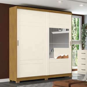 Guarda Roupa Solteiro 2 Portas 3 Gavetas Turin Henn Nature/off White