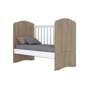 Quarto De Bebê Compacto Com Berço E Guarda Roupa Lápis De Cor Espresso Móveis Rústico/branco