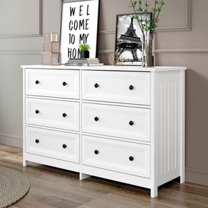 Cômoda 6 Gavetas Dm-217 Ditália Móveis Branco