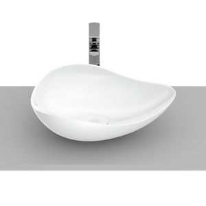 Cuba De Apoio Oval 54X37,5Cm Ruy Ohtake Roca Branco