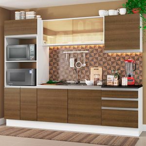 Cozinha Acordes Glamy Armário Torre Balcão MDF Rustic Madesa