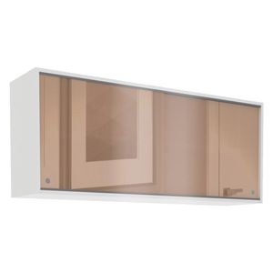 Armário Aéreo Glamy 100%MDF 2 Portas Vidro Reflex BR Madesa