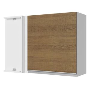 Armário Aéreo de Canto Glamy 100%MDF 1Porta BR/Rustic Madesa