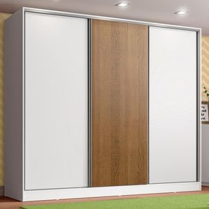 Guarda Roupa Infantil 100% MDF Logan 3 Portas de Correr Madesa