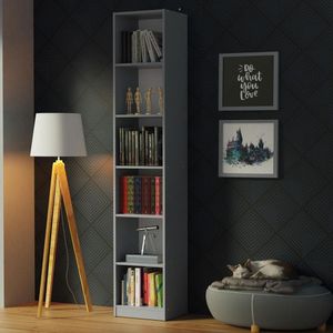 Estante Livreiro Madesa com 6 Nichos - Cinza
