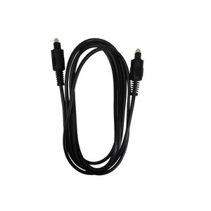 Cabo Óptico Digital Fibra Ótica 1+1 Toslink Preto - 2 Mts