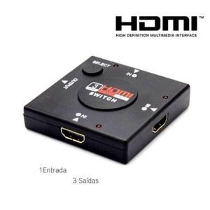 Adapatador Switch para Cabo Hdmi 1 Entrada 3 Saídas