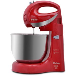 Batedeira Philco Paris Inox Duo Mixer Turbo Vermelha 127v