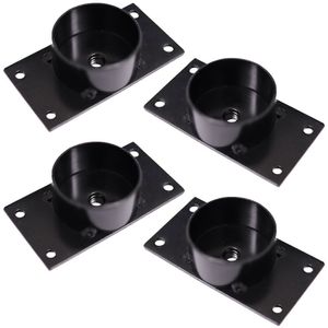 Kit 4 Chapinhas Reta Com Tubo Fixação Pés Palito Rosca