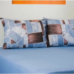 Kit De Cama Queen Mista Maringa 3 Pçs Azul Jeans