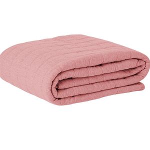 Cobre Leito Tecebem Casal Malha Lisa 210 X 240Cm Rose